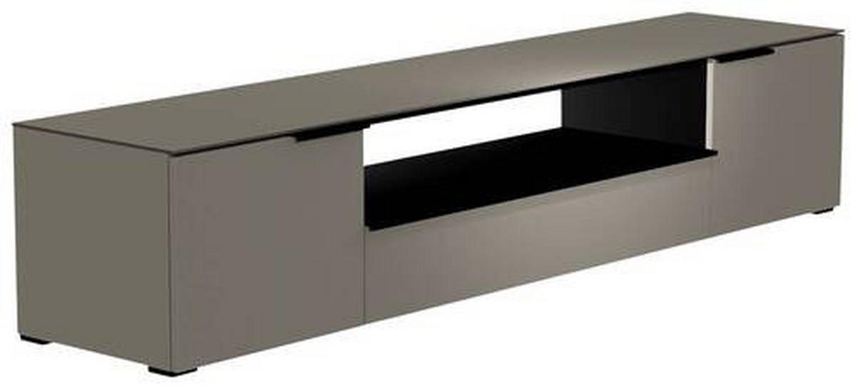 LOWBOARD Grau, Schwarz  210/43/45 cm  - Schwarz/Grau, Design, Glas/Holzwerkstoff (210/43/45cm) - Moderano