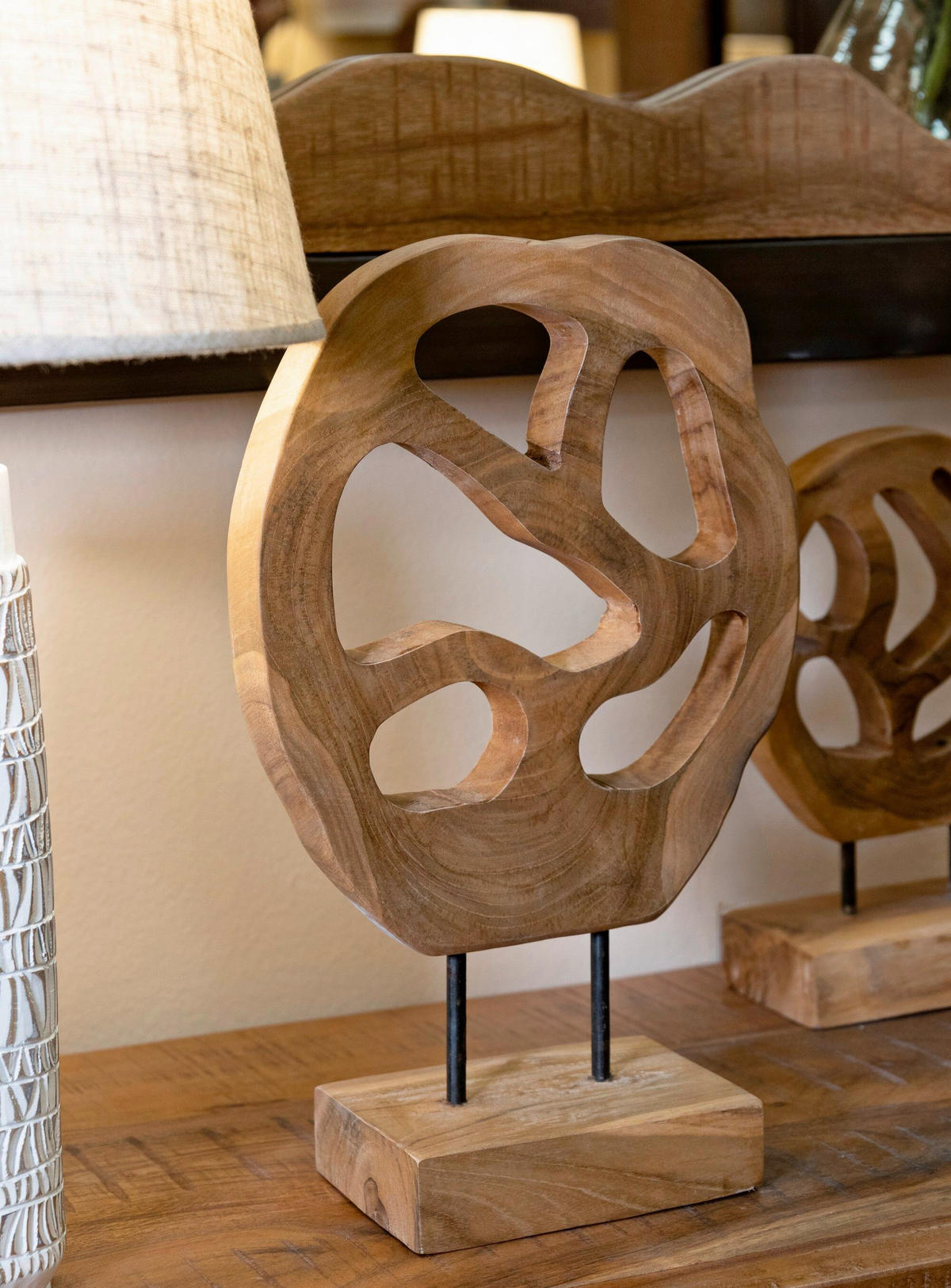 SKULPTUR - Braun, Basics, Holz (25/38/10cm)