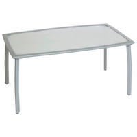 GARTENTISCH 150/90/74 cm Metall rechteckig  - Silberfarben, MODERN, Glas/Metall (150/90/74cm) - Gardenson