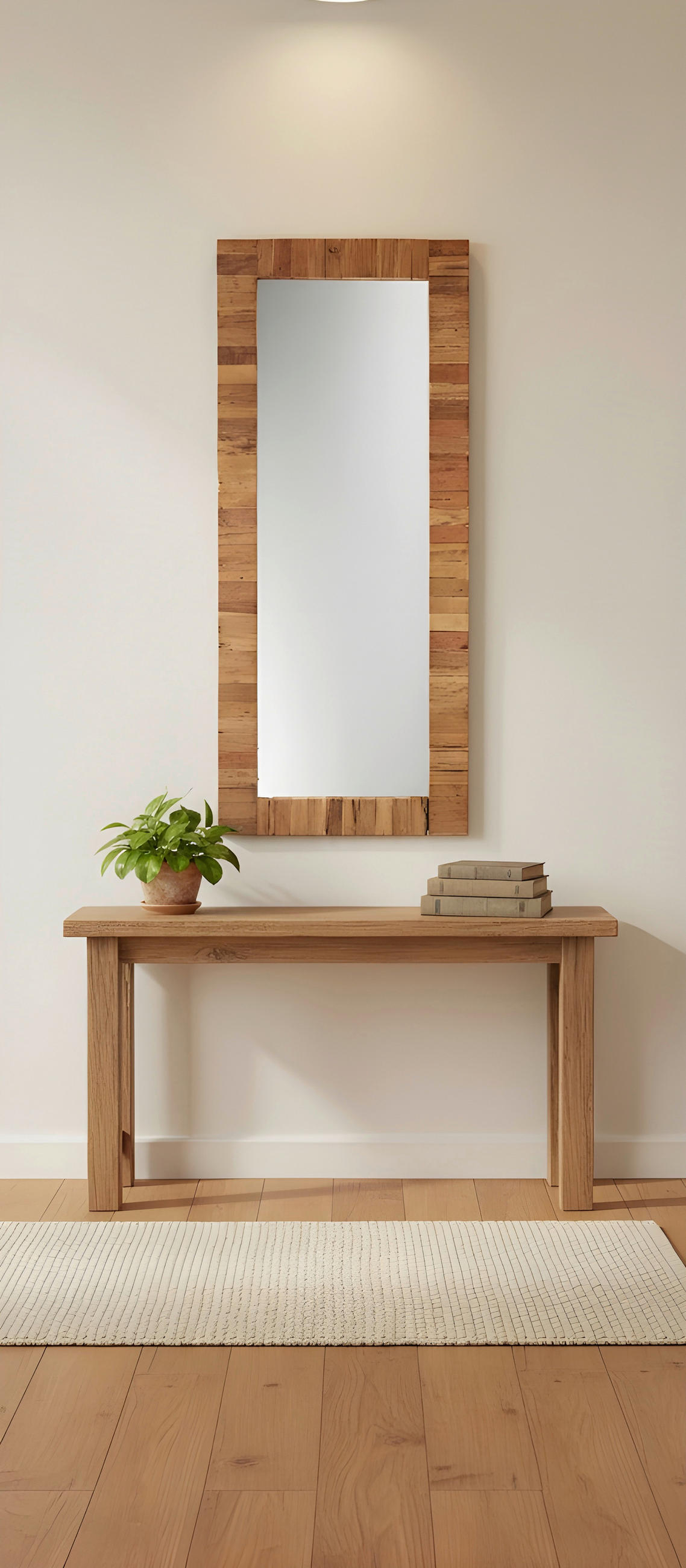 WANDSPIEGEL 70/170/4 cm    in rechteckig  - Naturfarben, Trend, Glas/Holz (70/170/4cm) - Landscape