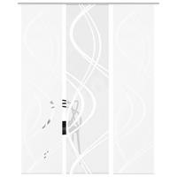 FLÄCHENVORHANG TIBERIO, 3-TLG.  3 Stück  halbtransparent   60/245 cm  - Weiß, MODERN, Textil (60/245cm)
