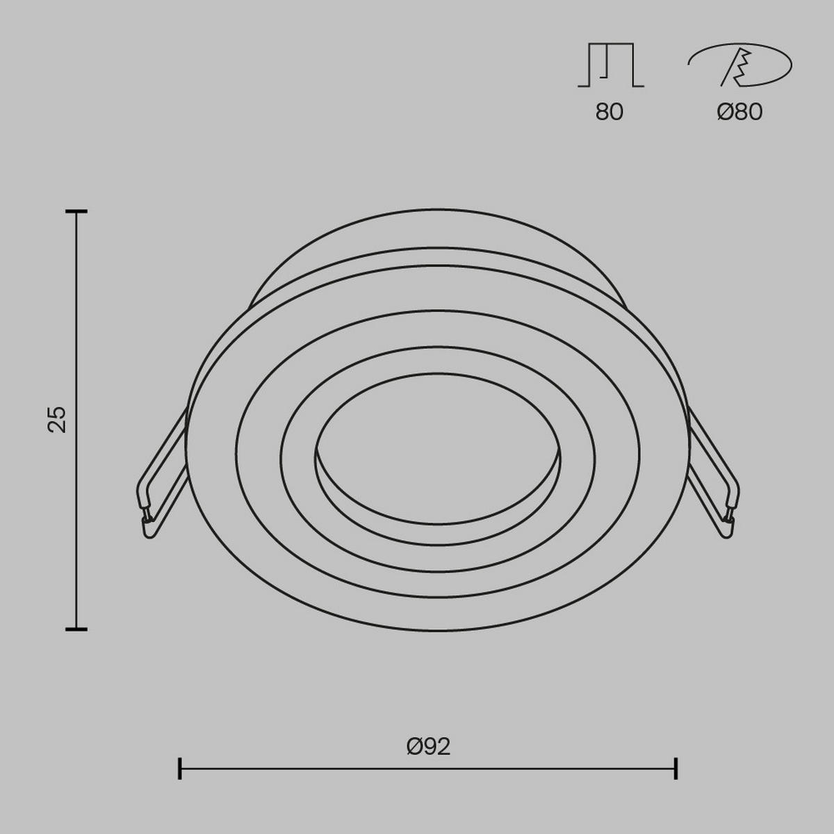 TAKLAMPA 9,2/2,5 cm  - svart, Modern, metall (9,2/2,5cm) - MAYTONI