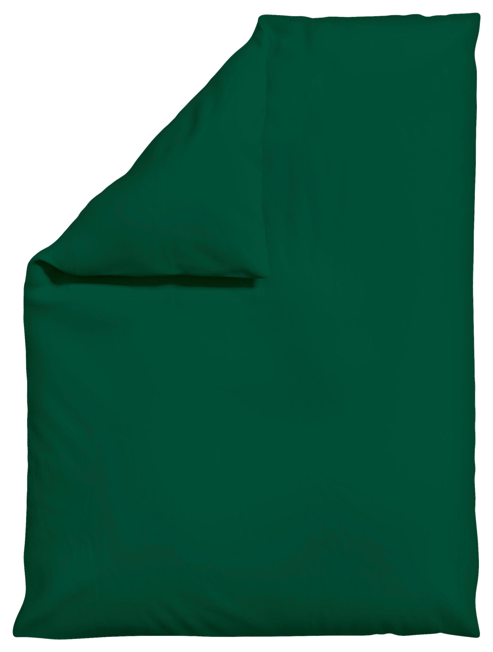 BETTDECKENBEZUG -teilig WOVEN SATIN Makosatin 155/220 cm  - Dunkelgrün, Basics, Textil (155/220cm) - Schlafgut