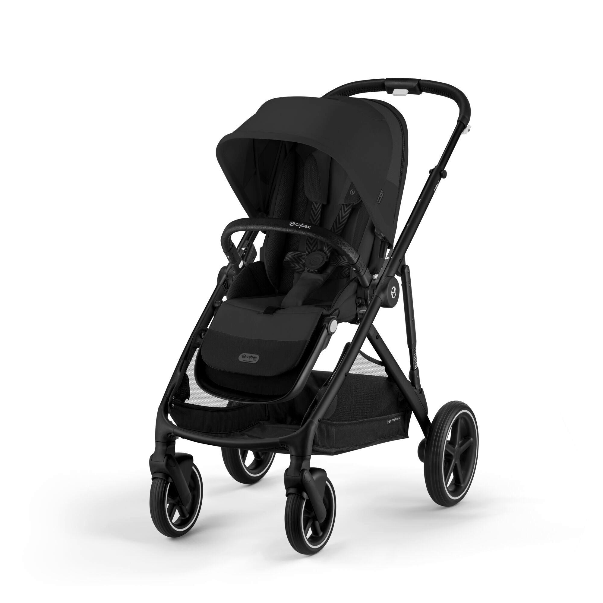 KINDERWAGEN  GAZELLE S  MOON BLACK  - Schwarz, Basics, Kunststoff/Textil (93-106/65/100-110cm) - cybex GOLD