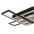 LED-DECKENLEUCHTE 73,5/66,5/7,5 cm   - Eichefarben/Schwarz, Natur, Holzwerkstoff/Kunststoff (73,5/66,5/7,5cm) - Novel