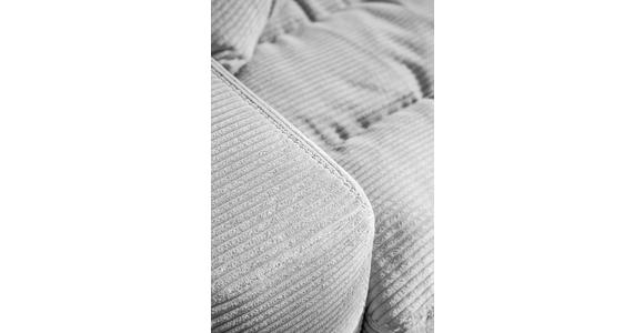 ECKSOFA Grau Cord - Schwarz/Grau, Design, Textil/Metall (207/296cm) - Dieter Knoll