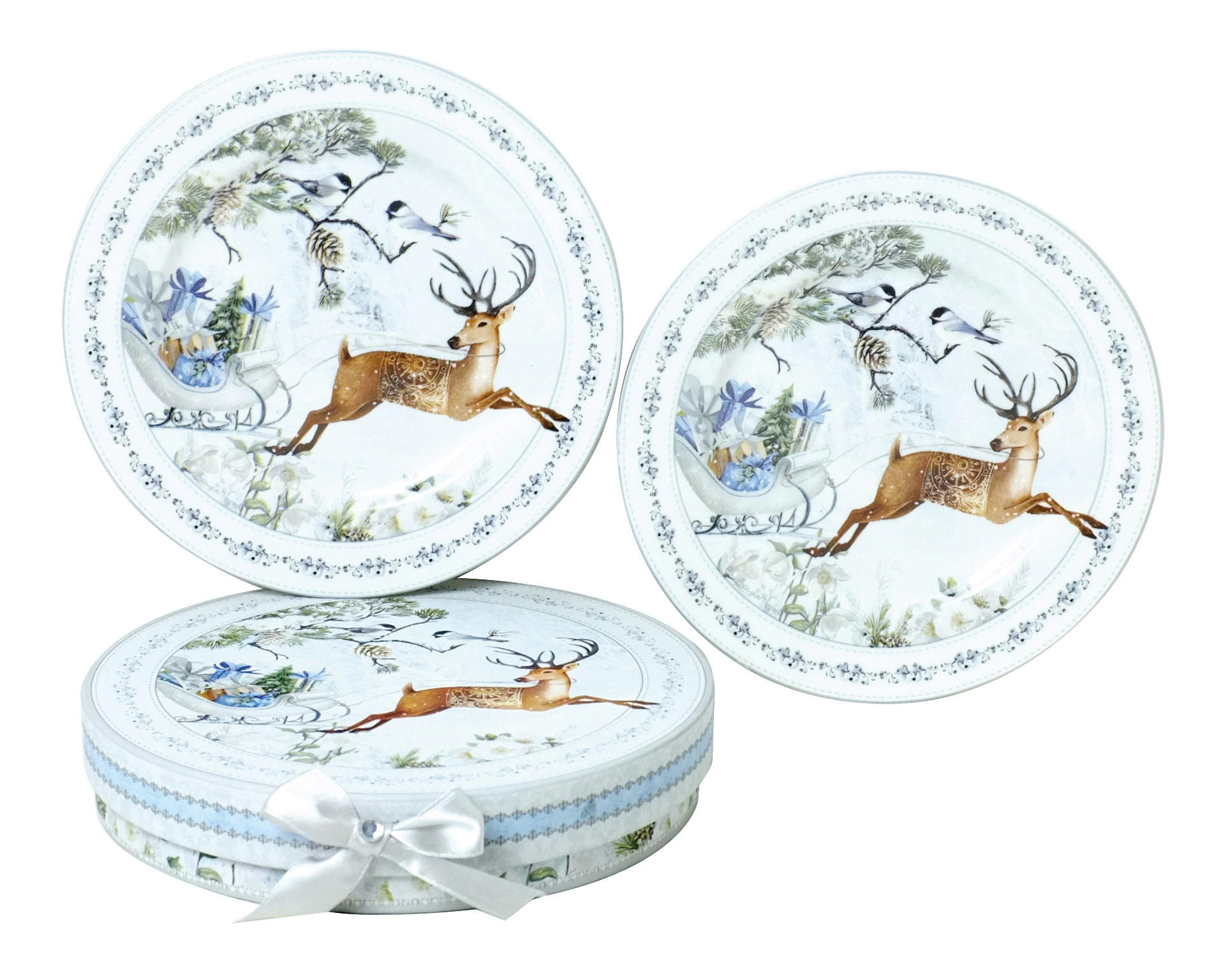 KUCHENTELLERSET 2-teilig  - Multicolor, LIFESTYLE, Karton/Keramik (19,05cm) - X-Mas