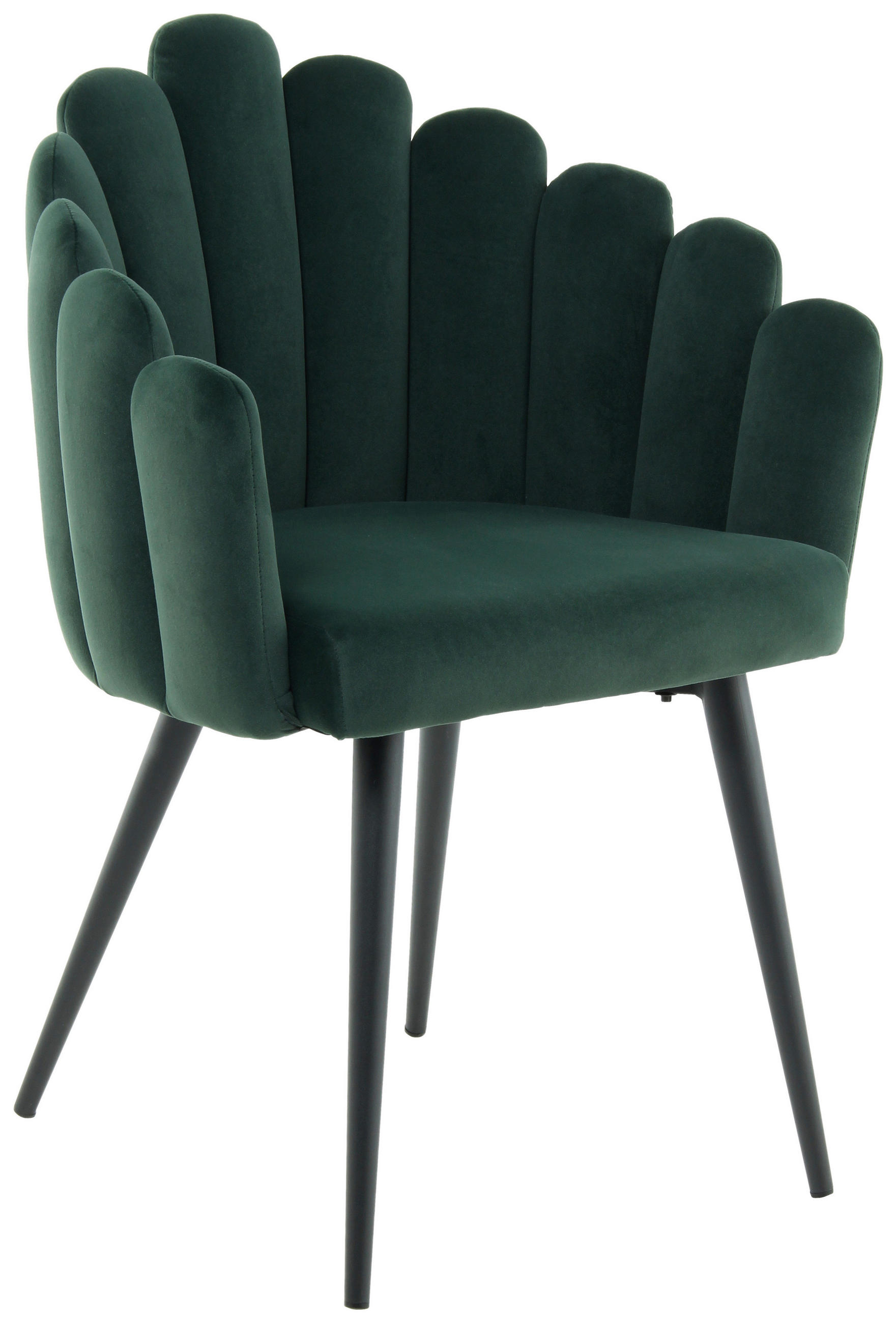 STOLIČKA S PODRÚČKAMI, zamat, zelená - čierna/zelená, Modern, kov/textil (61/85/58cm) - MID.YOU
