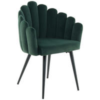 ŽIDLE S PODRUČKAMI, samet, zelená - černá/zelená, Moderní, kov/textil (61/85/58cm) - MID.YOU