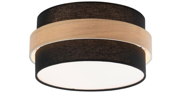 DECKENLEUCHTE  37/18 cm    - Schwarz, MODERN, Holz/Kunststoff (37/18cm) - Novel