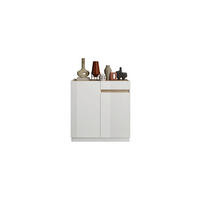 HIGHBOARD  in 105/107/40 cm  - Eichefarben/Weiß Hochglanz, MODERN, Holzwerkstoff (105/107/40cm) - Carryhome