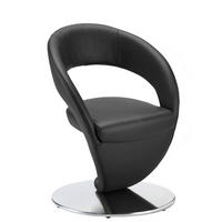 STUHL  in Stahl Mikrofaser  - Edelstahlfarben/Dunkelgrau, Design, Textil/Metall (62/86/61cm) - Moderano