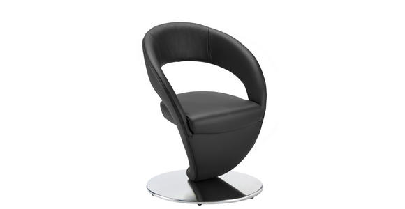 STUHL in Stahl Mikrofaser Metall, Textil - Edelstahlfarben/Dunkelgrau, Design, Textil/Metall (62/86/61cm) - Moderano