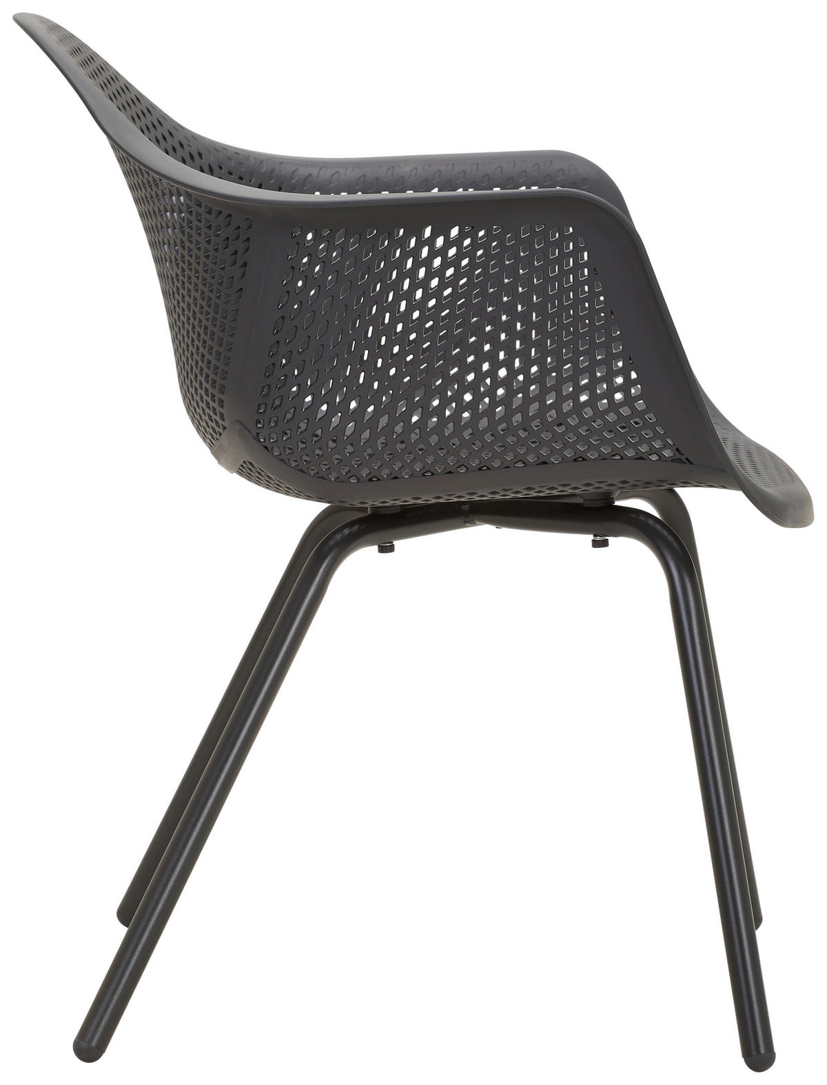 ZAHRADNÍ KŘESLO, kov, plast - antracitová, Design, kov/plast (62,3/78,3/62,7cm) - Ambia Garden