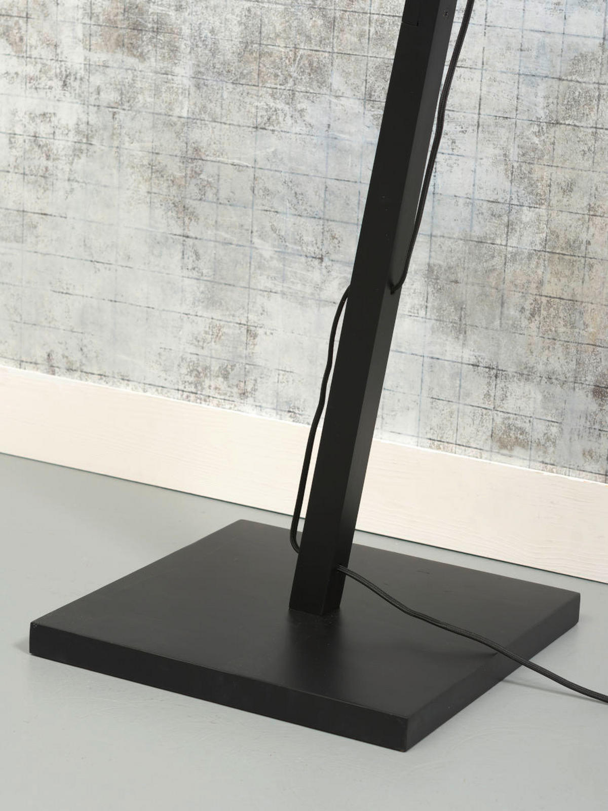 STEHLEUCHTE 60/176 cm    - Schwarz/Naturfarben, Trend, Holz (60/176cm) - Good & Mojo