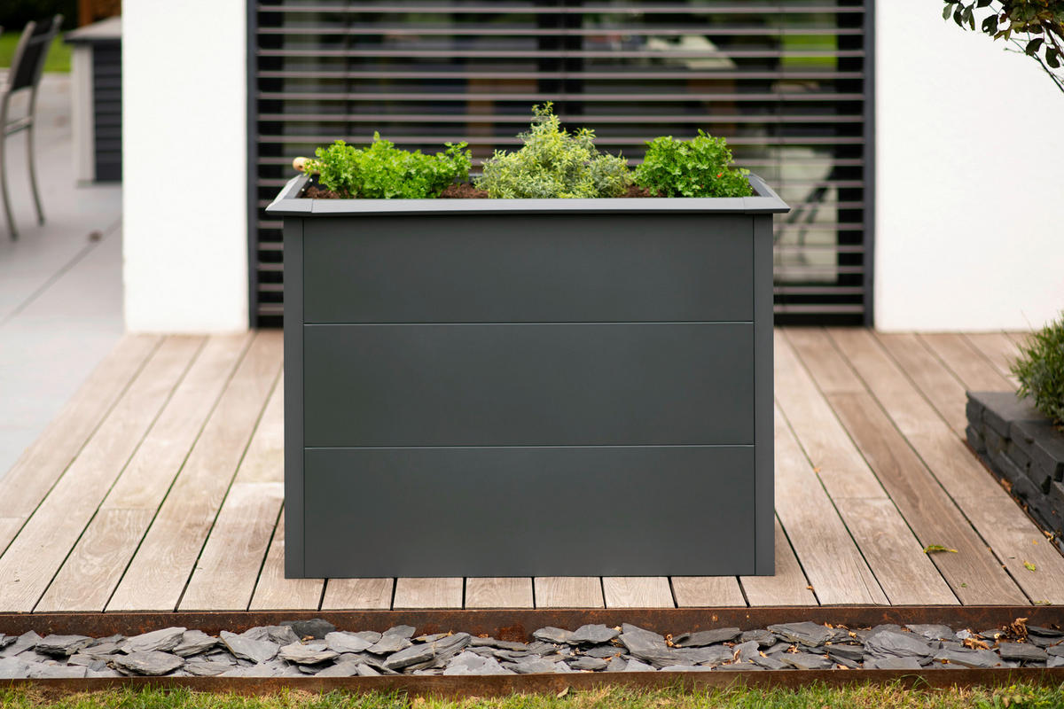 HOCHBEET Primus  - Anthrazit, KONVENTIONELL, Metall (50/100/77cm) - Ambia Garden