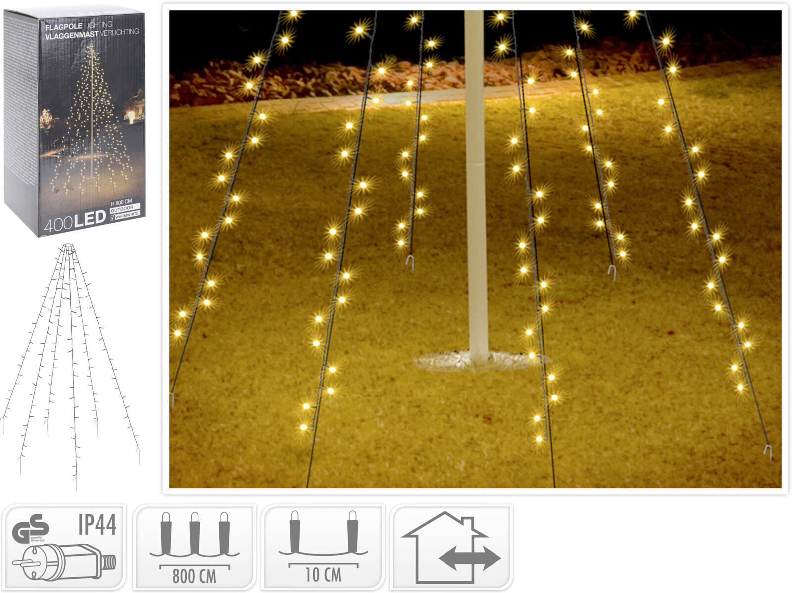 SVĚTELNÝ ŘETĚZ  800 cm - Basics, plast (800cm)