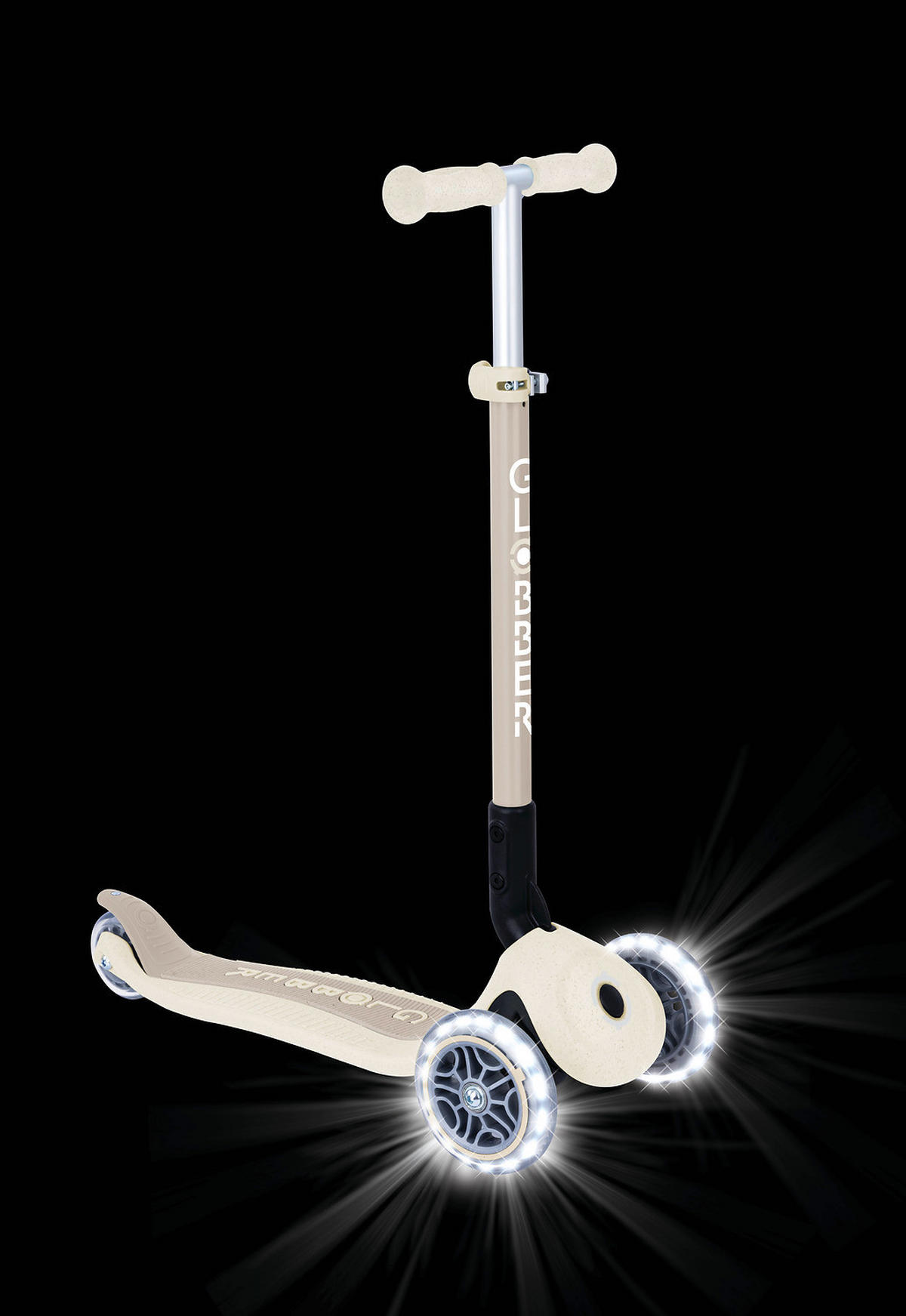 KINDERSCOOTER PRIMO FOLDABLE LIGHTS  - Perlmutt, Basics, Kunststoff (57,5/28/77,5cm) - GLOBBER