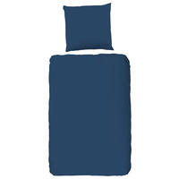 BETTWÄSCHE Uni Denim Renforcé 135/200 cm  - Dunkelblau, Basics, Textil (135/200cm)