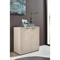 KOMMODE 80/86/43 cm Eichefarben, Champagner  - Champagner/Eichefarben, Design, Glas/Holzwerkstoff (80/86/43cm) - Dieter Knoll