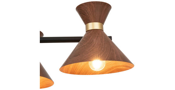 HÄNGELEUCHTE 85/32/120,5 cm  - Walnussfarben, Trend, Metall (85/32/120,5cm) - Novel