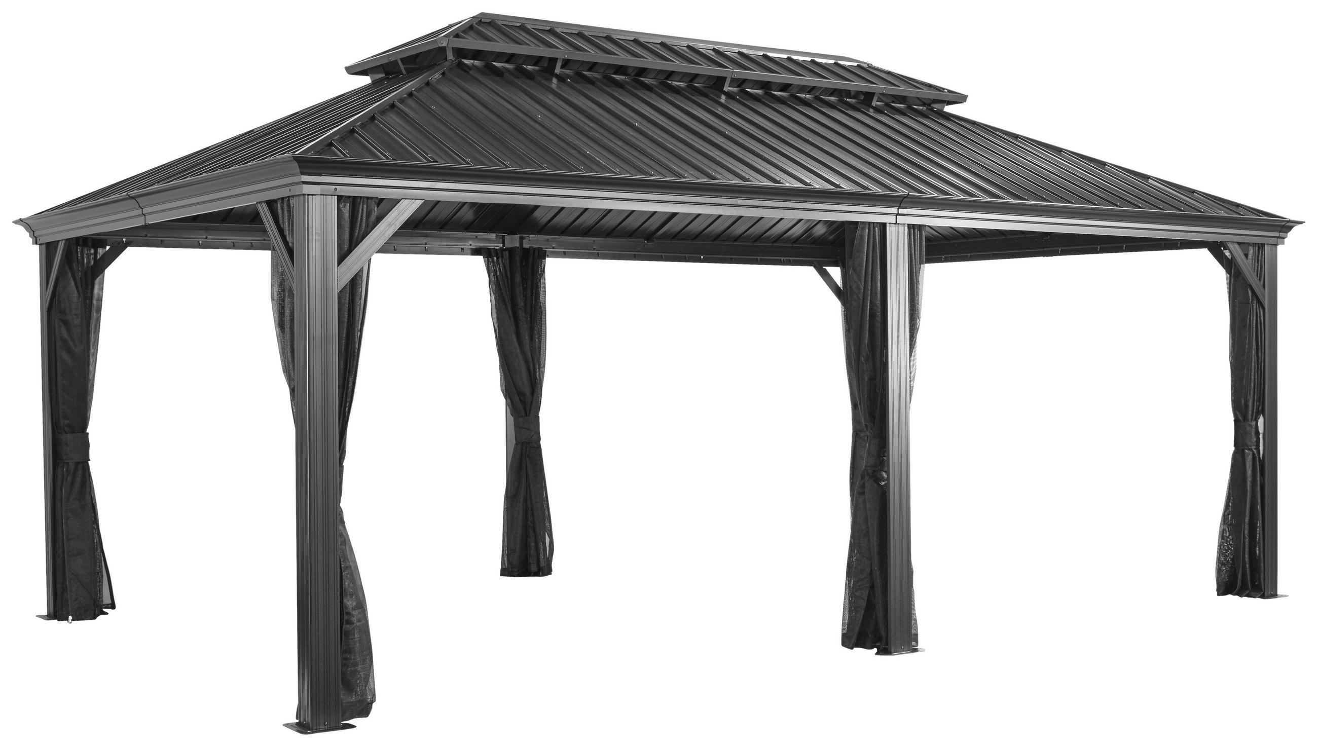 PAVILLON 598/307/363 cm Aluminium  - Anthrazit, Basics, Metall (598/307/363cm)