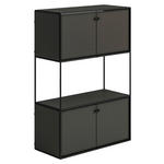 HIGHBOARD  in 80,7/120/35,8 cm  - Anthrazit/Schwarz, Design, Holzwerkstoff/Metall (80,7/120/35,8cm) - Novel