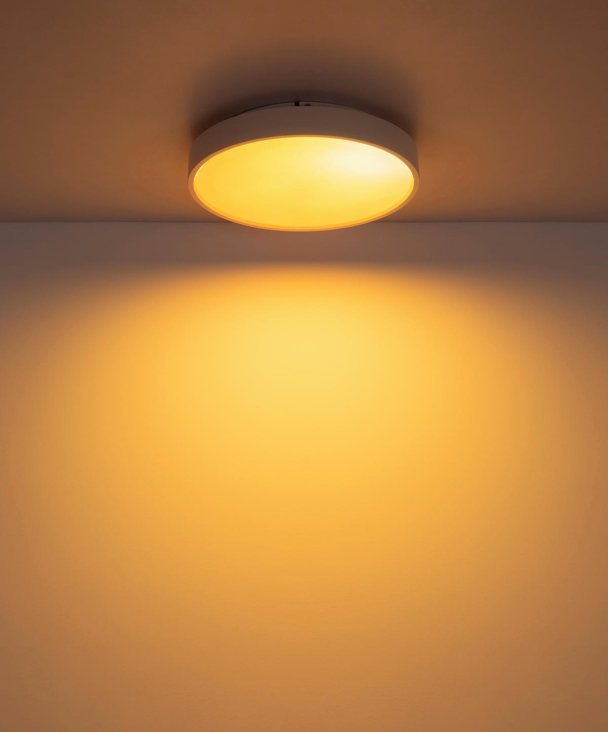 LED-DECKENLEUCHTE Jess 39/7,7 cm  - Opal/Weiß, Design, Kunststoff/Metall (39/7,7cm) - Globo