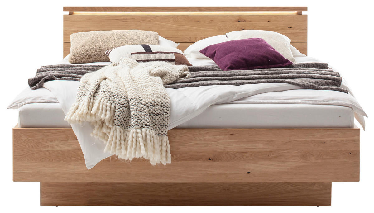 BETT 180/200 cm  in Eiche Bianco  - Eiche Bianco, Natur, Holz (180/200cm) - Linea Natura