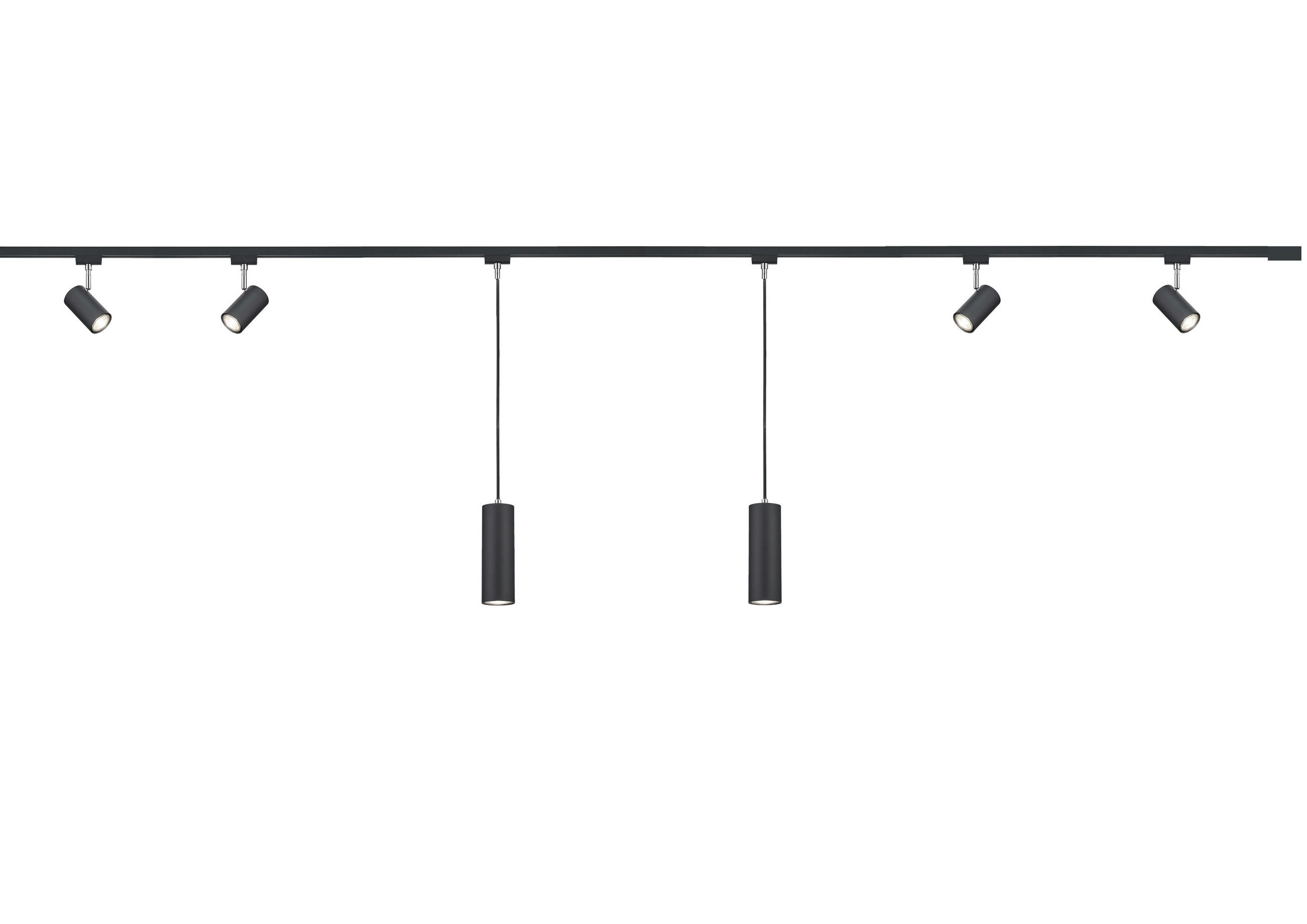 SCHIENENSYSTEM DUOLINE MARLEY 218/5/3 cm - Schwarz, Design, Kunststoff (218/5/3cm) - Trio Leuchten
