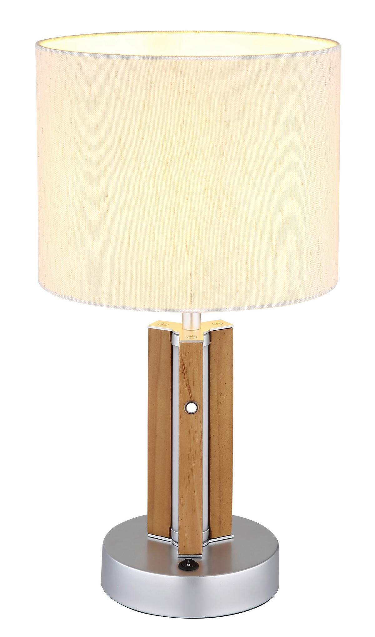 LED-TISCHLEUCHTE TAUGUS 25/45 cm   - Dunkelbraun/Naturfarben, Design, Holz/Kunststoff (25/45cm)