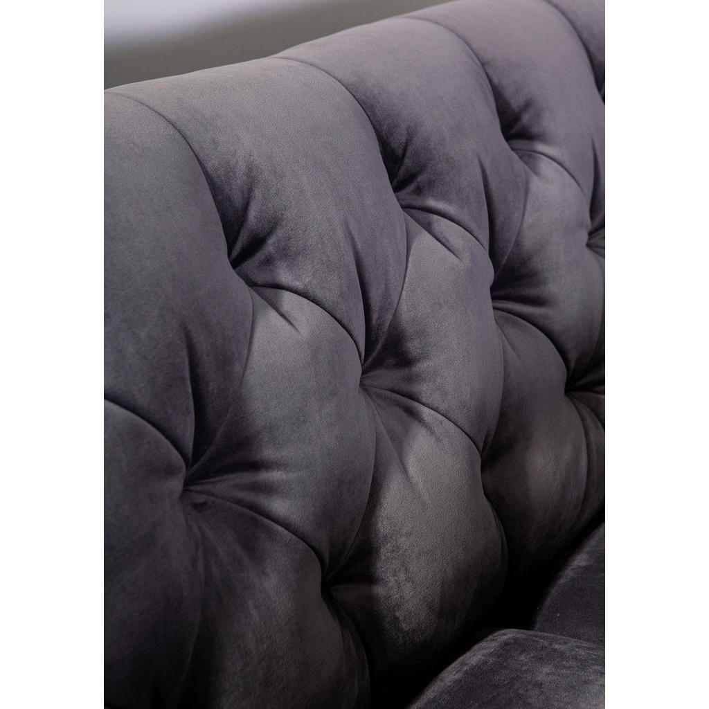Thumbnail - Livetastic 2-Sitzer-Sofa, Dunkelgrau, Textil, Uni, 170x83x70 cm, Made in EU, Rücken echt, Wohnzimmer, Sofas & Couches, S...
