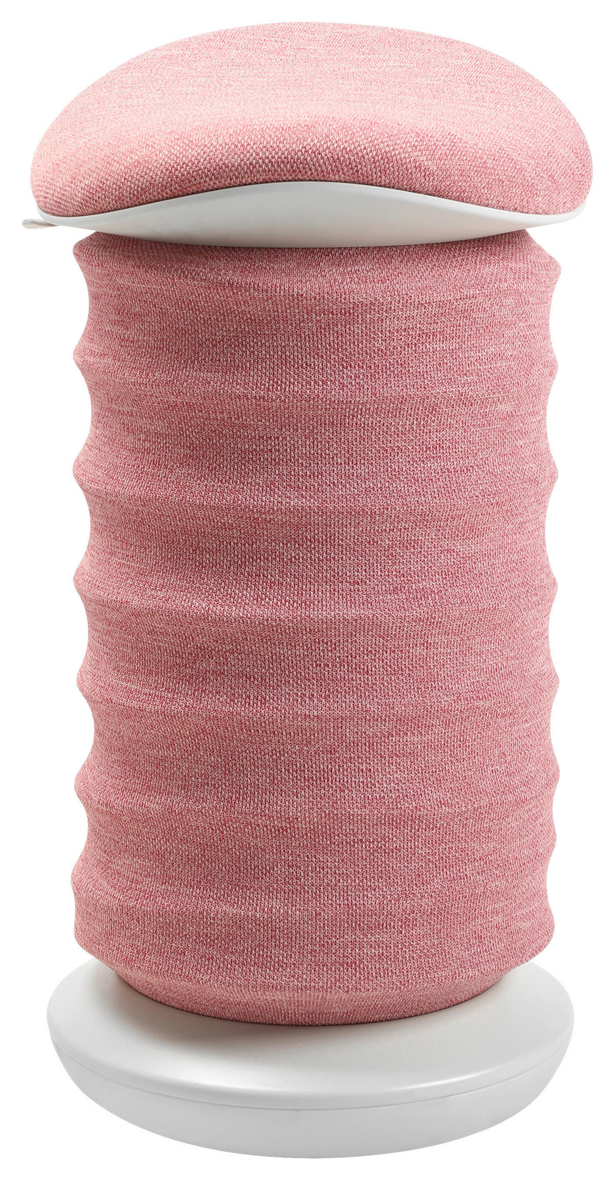 BÜROHOCKER Rosa, Weiß  - Rosa/Weiß, Design, Kunststoff/Textil (37,5/53-64/36cm) - Topstar