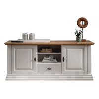 LOWBOARD WZ-0622  in 157/67/45 cm  - Weiß, Design, Holz (157/67/45cm) - Livetastic