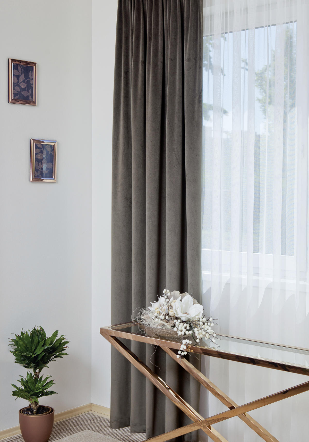 KÉSZFÜGGÖNY sötétítő  - antracit, Basics, textil (140/250cm)