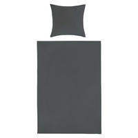 BETTWÄSCHE 150/220 cm  - Anthrazit, Basics, Textil (150/220cm)