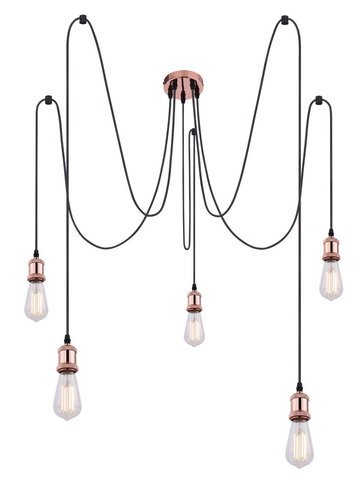 HÄNGELEUCHTE 11,7/200 cm   - Kupferfarben, Basics, Textil/Metall (11,7/200cm) - Globo