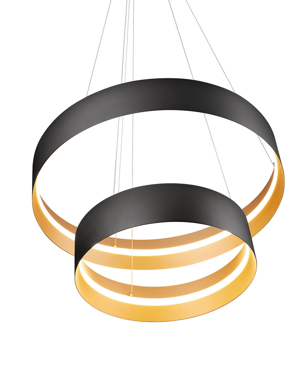 LED-HÄNGELEUCHTE 60/150 cm  - Goldfarben/Schwarz, Design, Metall (60/150cm) - Musterring