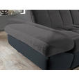 ECKSOFA in Mikrofaser Grau  - Schwarz/Grau, Design, Textil/Metall (204/341cm) - Xora