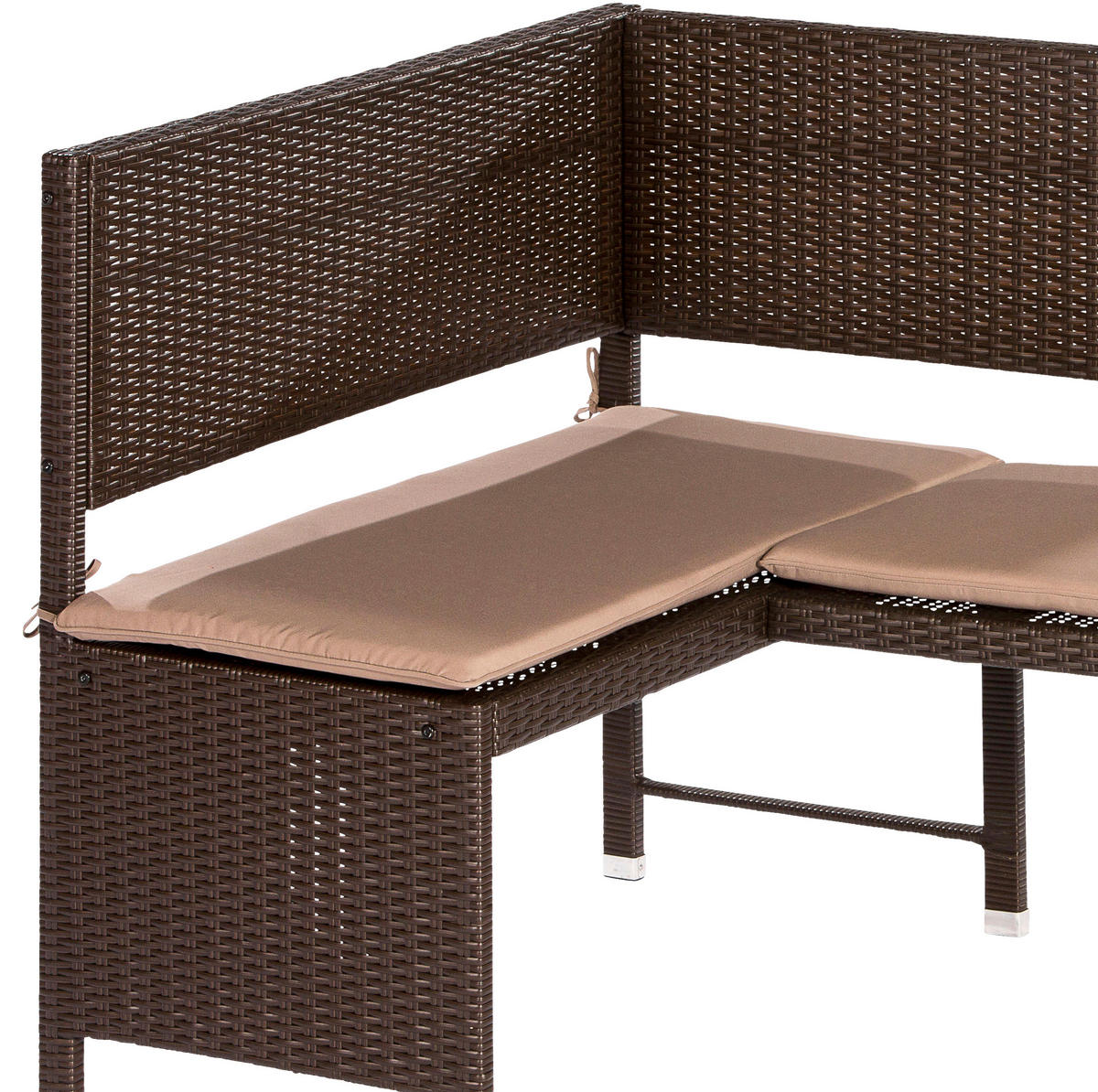 GARTENBANK  in Braun  - Beige/Braun, KONVENTIONELL, Kunststoff/Textil (100/148cm) - Gardenson