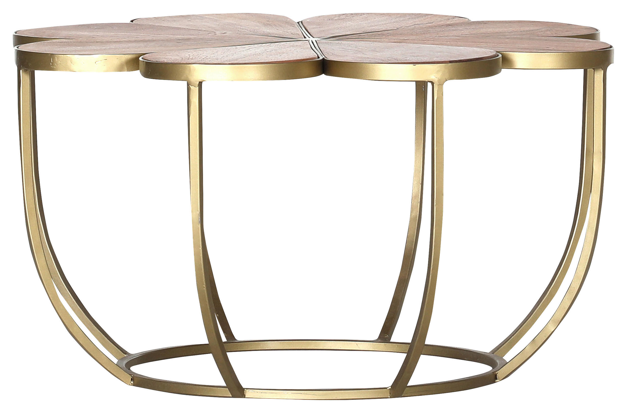 MIZICA, naravne barve, črna  - zlate barve/črna, Romantika, kovina/les (70/70/38cm) - Carryhome