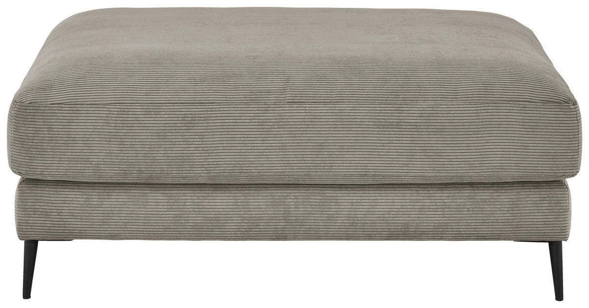 HOCKER in Textil Sandfarben  - Sandfarben/Schwarz, Design, Textil/Metall (120/43/90cm) - Dieter Knoll