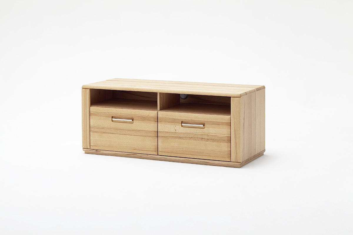 WOHNWAND La Paz  in Buchefarben  357/209/51 cm  - Buchefarben/Silberfarben, Design, Glas/Holz (357/209/51cm) - Livetastic
