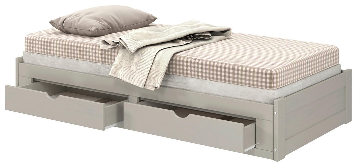 AUSZIEHBETT 206/100 cm  in Taupe  - Taupe/Naturfarben, MODERN, Holz/Holzwerkstoff (206/100cm) - MID.YOU