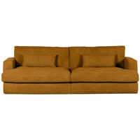 BIGSOFA in Cord Bernsteinfarben  - Bernsteinfarben/Schwarz, ROMANTIK / LANDHAUS, Kunststoff/Textil (270/67/120cm) - Landscape