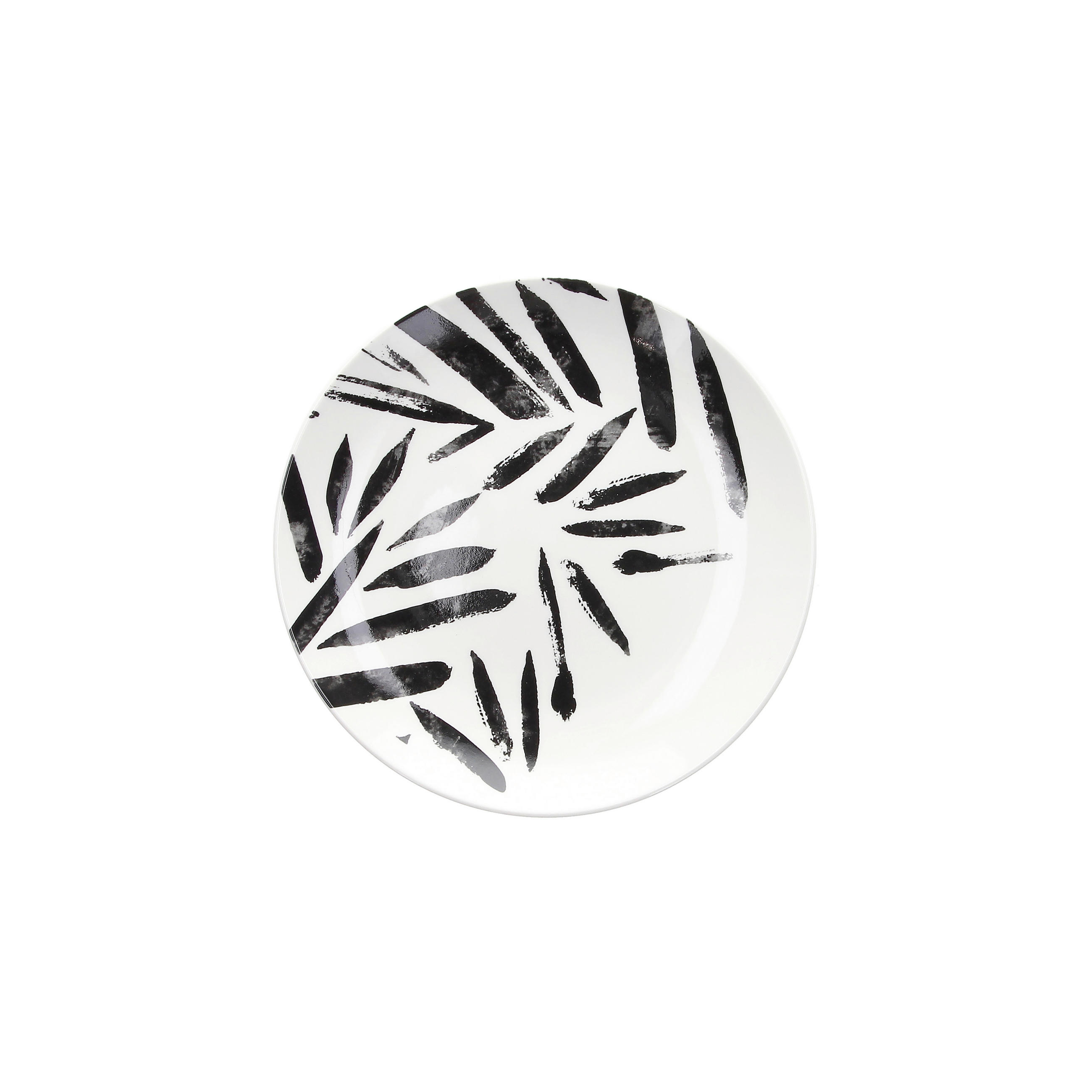 DESERTNI KROŽNIK  MADISON ZEN  keramika   19/2.5 cm       - črna/bela, Basics, keramika (19/2.5cm) - Tognana