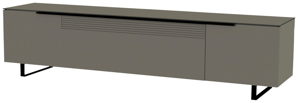 LOWBOARD Grau, Schwarz  210/51/45 cm  - Schwarz/Grau, Design, Glas/Holzwerkstoff (210/51/45cm) - Moderano