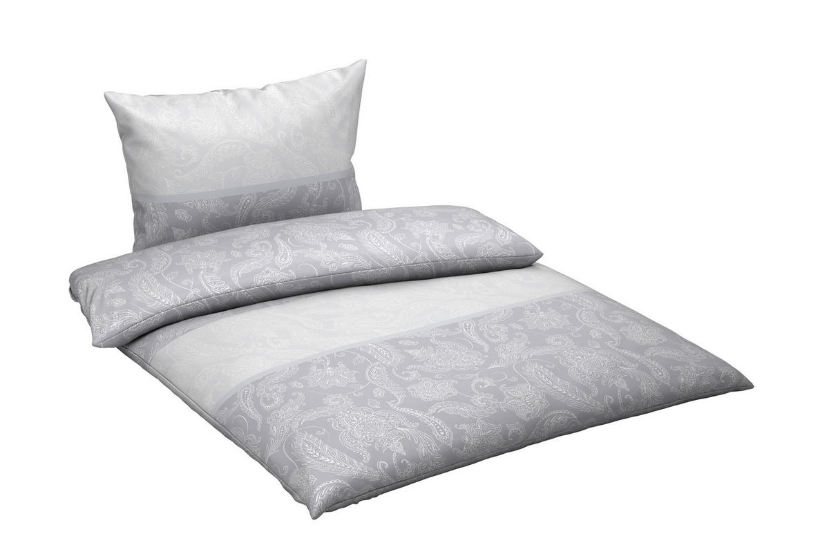 BETTWÄSCHE Satin 140/220 cm  - Grau, Textil (140/220cm) - Novel