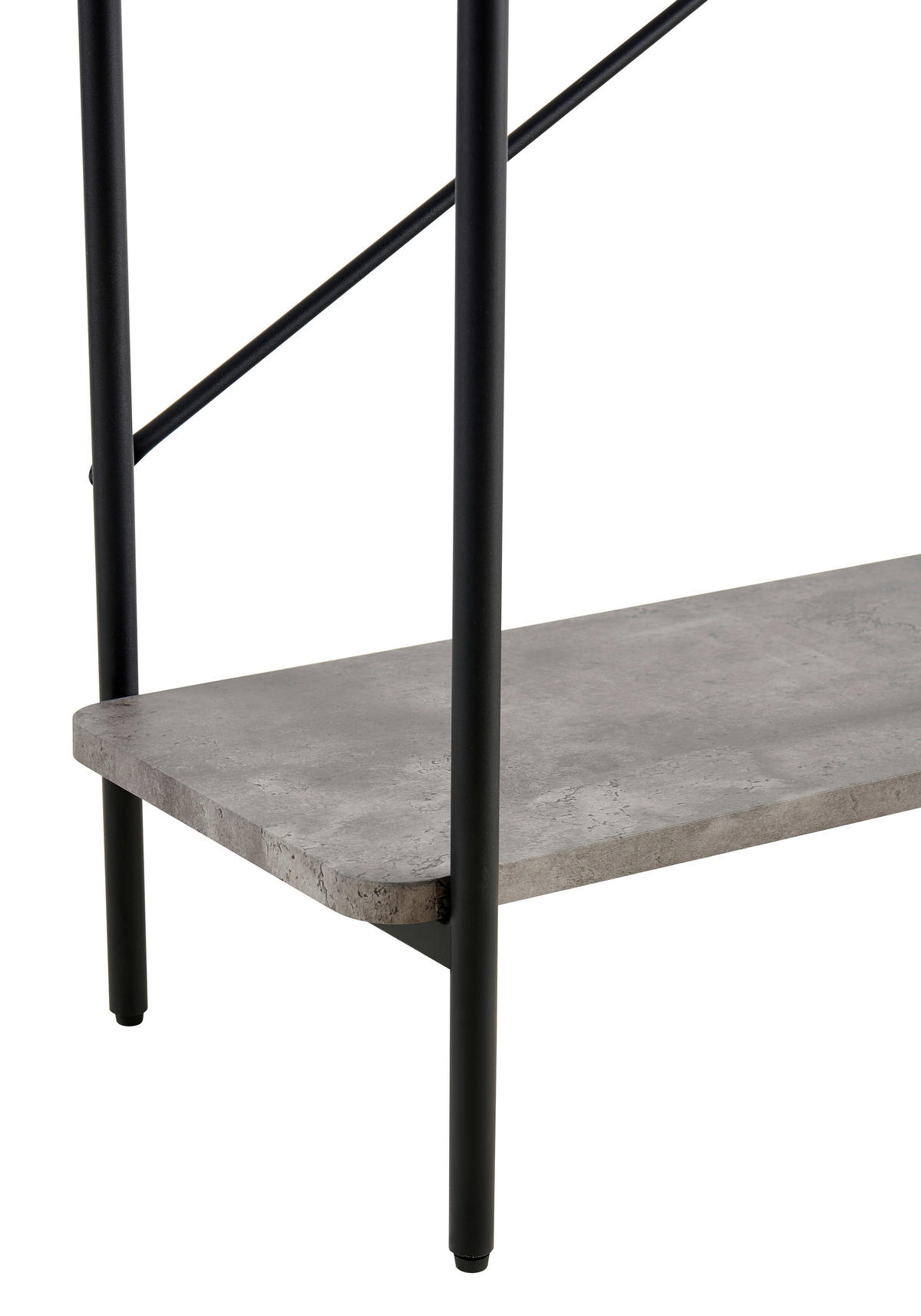 REGAL  110/170/32 cm Grau, Schwarz  - Schwarz/Grau, Design, Holzwerkstoff/Metall (110/170/32cm) - MID.YOU