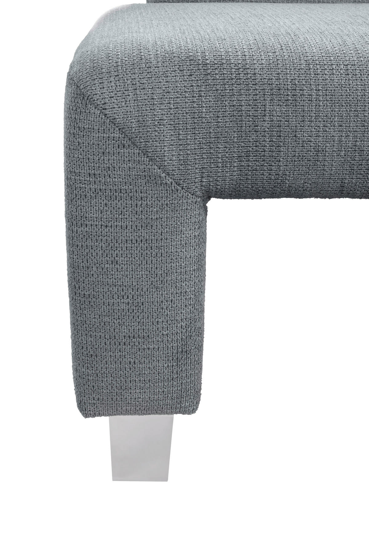 KLUPA KUTNA  tamno siva  drvo, tekstil, drvni materijal      - srebrne boje/tamno siva, Moderno, drvni materijal/drvo (263/198cm) - Livetastic